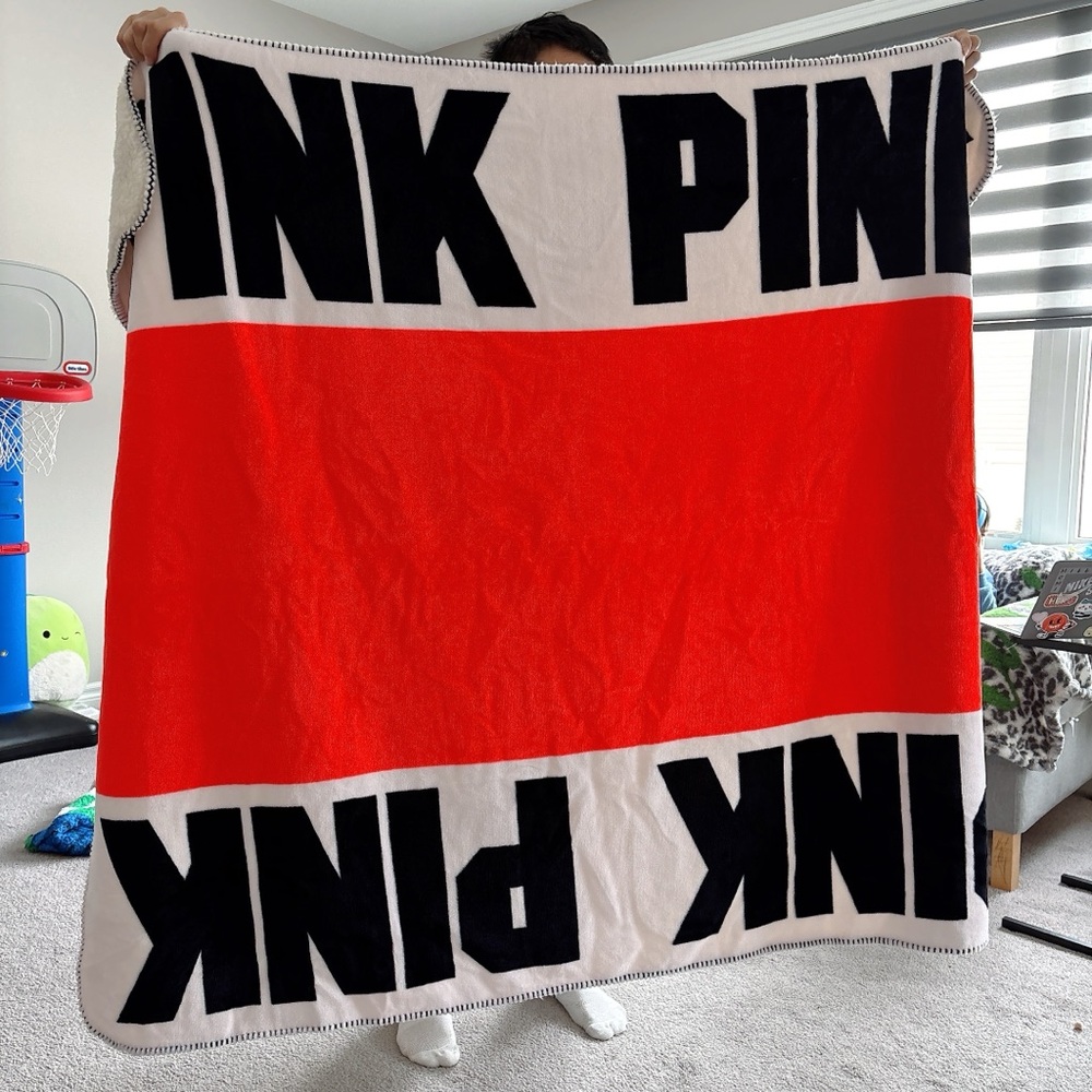 Victoria's Secret PINK Blanket - Red and Black